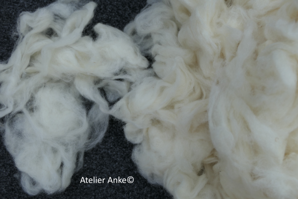 Giet veld Voorbereiding Vulwol in plukken – Atelier Anke